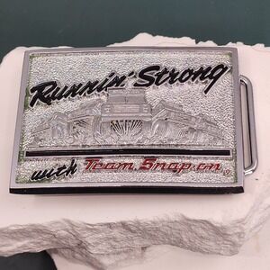Snap-on Runnin Strong Team Snap-on Belt Buckle Silver Truck SSX-1176 USA